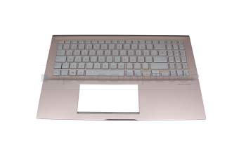 CQ990GW25 original Asus keyboard incl. topcase DE (german) silver/pink with backlight