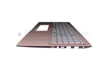 CQ990GW25 original Asus keyboard incl. topcase DE (german) silver/pink with backlight