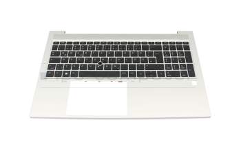 CT2560 original HP keyboard incl. topcase DE (german) black/silver with backlight and mouse-stick