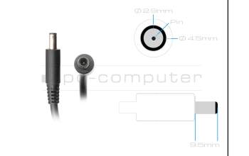 Dell 16 DC16256 original AC-adapter 65.0 Watt