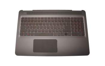 EAG3500206N original HP keyboard incl. topcase DE (german) grey/grey with backlight