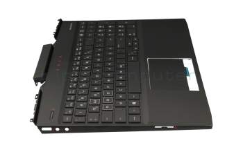 EBG3D019010-1 original HP keyboard incl. topcase DE (german) black/black with backlight