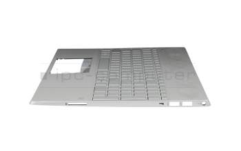 EBG7E001010-1 original HP keyboard incl. topcase DE (german) silver/silver with backlight (GTX graphics card)
