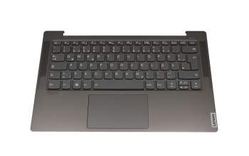 EC1EH00500 original Lenovo keyboard incl. topcase DE (german) grey/grey with backlight