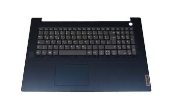 EC1JX000100 original Lenovo keyboard incl. topcase DE (german) grey/blue (Fingerprint)