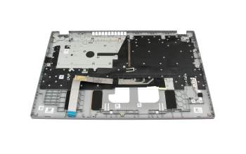 EC37C000400 original Acer keyboard incl. topcase DE (german) grey/grey with backlight