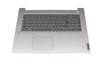 EG1JX000200 original Lenovo keyboard incl. topcase DE (german) grey/silver (Fingerprint)
