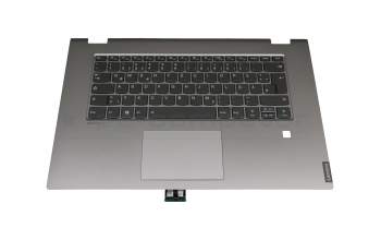 EL2GA000110 original Lenovo keyboard incl. topcase DE (german) grey/silver with backlight