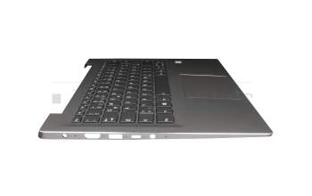 ET1YN000100 original Lenovo keyboard incl. topcase DE (german) grey/bronze with backlight (without fingerprint)