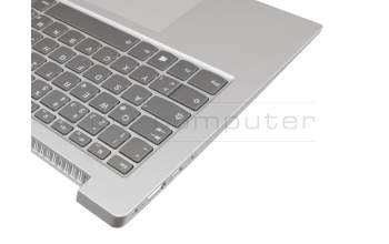 ET2GK000300 original Lenovo keyboard incl. topcase DE (german) grey/silver with backlight