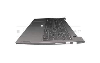 ET2XE000A00WAH original Lenovo keyboard incl. topcase DE (german) silver/grey with backlight