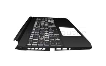 ET3AU000600QSD1 original Acer keyboard incl. topcase DE (german) black/white/black with backlight