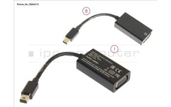 Fujitsu CABLE, VGA ADAPTER (MINI DP TO VGA) for Fujitsu Stylistic R727