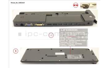 Fujitsu PORT REPLICATOR W/ KEY LOCK for Fujitsu LifeBook U728