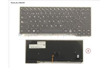 Fujitsu FUJ:CP737285-XX KEYBOARD BLACK W/ TS SPAIN
