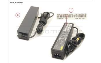 Fujitsu FUJ:CP742956-XX AC-ADAPTER 19V 65W (3PIN, STICK TYPE)