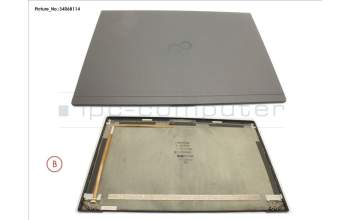 Fujitsu FUJ:CP750331-XX LCD BACK COVER BLACK NON TOUCH W/CAM