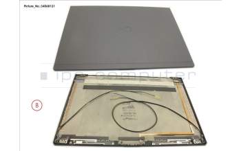 Fujitsu FUJ:CP752384-XX LCD BACK COVER BLACK TOUCH WWAN W/CAM