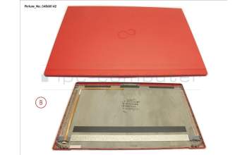 Fujitsu FUJ:CP754093-XX LCD BACK COVER RED TOUCH W/CAM