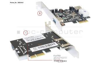 Fujitsu Primergy RX200 S6 original Fujitsu USB3.0 PCIe card for Primergy TX300 S8