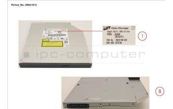 Fujitsu DVD SUPERMULTI ULTRA SLIM TRAY 9.5MM for Fujitsu Primergy TX1330 M2