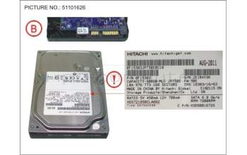 Fujitsu HDD 500GB SATA S3 7.2K 3.5\' for Fujitsu Esprimo P556