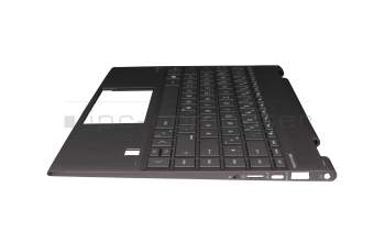 HPM17K6 original HP keyboard incl. topcase DE (german) grey/grey with backlight