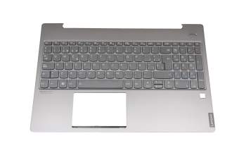 HQ20720487000 original Lenovo keyboard incl. topcase SP (spanish) grey/grey with backlight