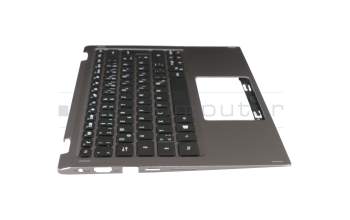 HQ21011498000 original Acer keyboard incl. topcase DE (german) black/grey