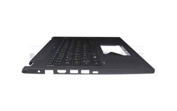 HQ21012373007 original Acer keyboard incl. topcase DE (german) black/grey with backlight