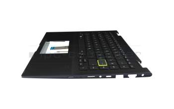 HQ21013052000 original Huaqin keyboard incl. topcase DE (german) black/black with backlight