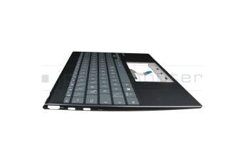 HQ21013183007 original Asus keyboard incl. topcase DE (german) grey/grey with backlight