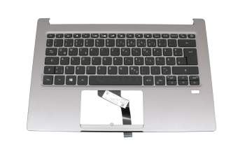 HQ21014297007 original Acer keyboard incl. topcase DE (german) black/grey with backlight