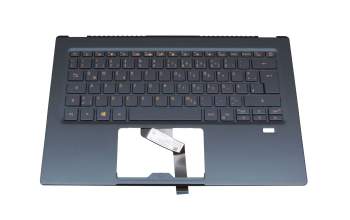 HQ2226154000 original Acer keyboard incl. topcase DE (german) blue/blue with backlight
