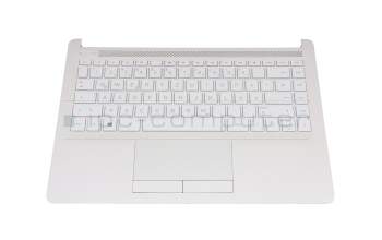 HTS8471606000 original HP keyboard incl. topcase DE (german) white/white