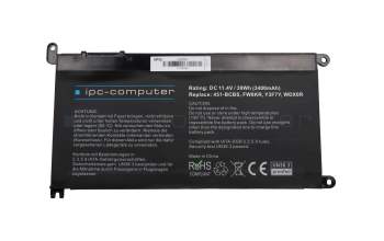 IPC-Computer battery compatible to Dell 0WDX0R with 39Wh
