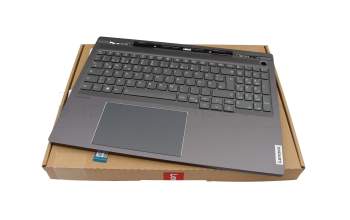 KB640C original Lenovo keyboard incl. topcase DE (german) grey/grey with backlight