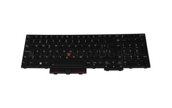 Keyboard CH (swiss) black/black matte with backlight and mouse-stick original suitable for Lenovo ThinkPad L15 Gen 2 (20X3/20X4)