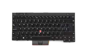 Keyboard CH (swiss) black/black matte with backlight and mouse-stick original suitable for Lenovo ThinkPad X230 Tablet (3437)