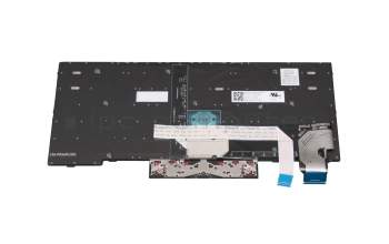 Keyboard CH (swiss) black/black with backlight and mouse-stick original suitable for Lenovo ThinkPad L13 (20R3/20R4)
