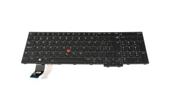 Keyboard CH (swiss) black/black with backlight and mouse-stick original suitable for Lenovo ThinkPad P16s Gen 2 (21K9)