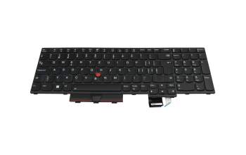 Keyboard CH (swiss) black/black with backlight original suitable for Lenovo ThinkPad T15g Gen 2 (20YS/20YT)