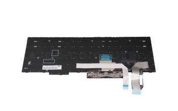 Keyboard CH (swiss) black/black with mouse-stick original suitable for Lenovo ThinkPad E595 (20NF)