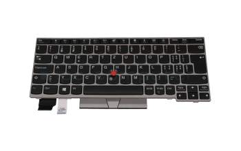 Keyboard CH (swiss) black/silver matt with mouse-stick original suitable for Lenovo ThinkPad L13 (20R3/20R4)