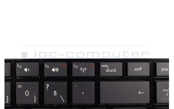 Keyboard DE (german) black/black glare original suitable for HP Pavilion dv7-6b00