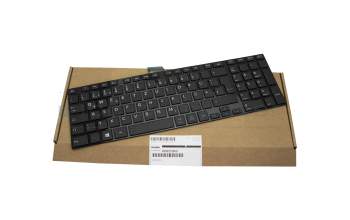Keyboard DE (german) black/black glare original suitable for Toshiba Satellite L855