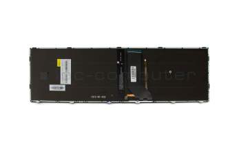 Keyboard DE (german) black/black matte with backlight (N75) original suitable for Schenker Media 17 (N870HK1)