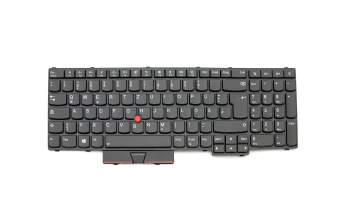 Keyboard DE (german) black/black matte with backlight and mouse-stick original suitable for Lenovo ThinkPad P51 (20HH/20HJ/20MM/20MN)