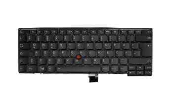 Keyboard DE (german) black/black matte with backlight and mouse-stick original suitable for Lenovo ThinkPad T440 (20B7/20B6)
