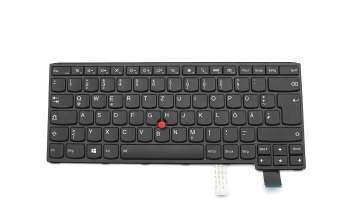 Keyboard DE (german) black/black matte with backlight and mouse-stick original suitable for Lenovo ThinkPad Yoga 460 (20EM)
